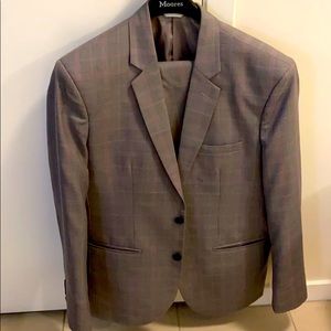 Men’s grey with pink custom made suit